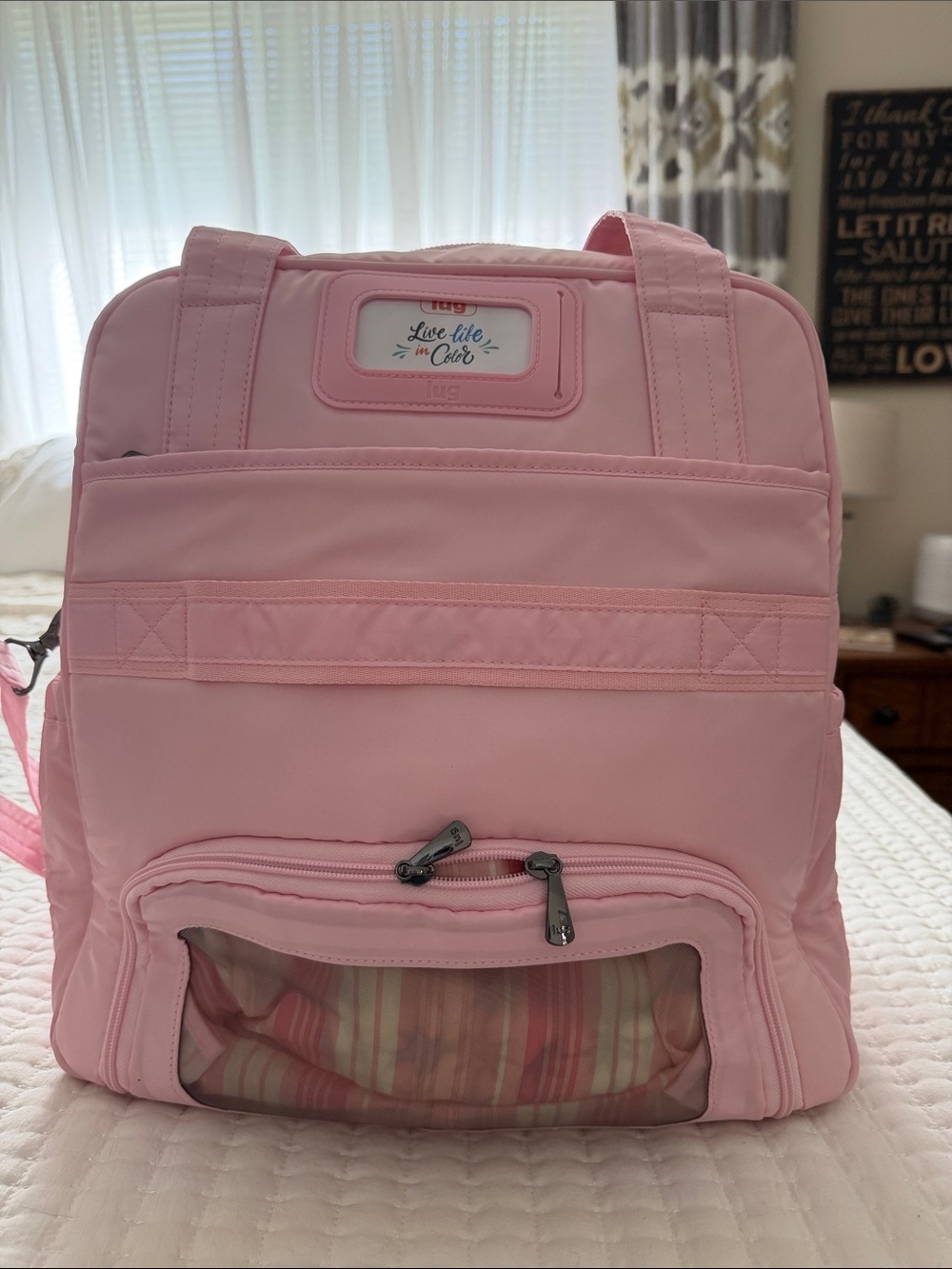 lug Bubble Pink Puddle Jumper Overnight Tote - Picture 4 of 8